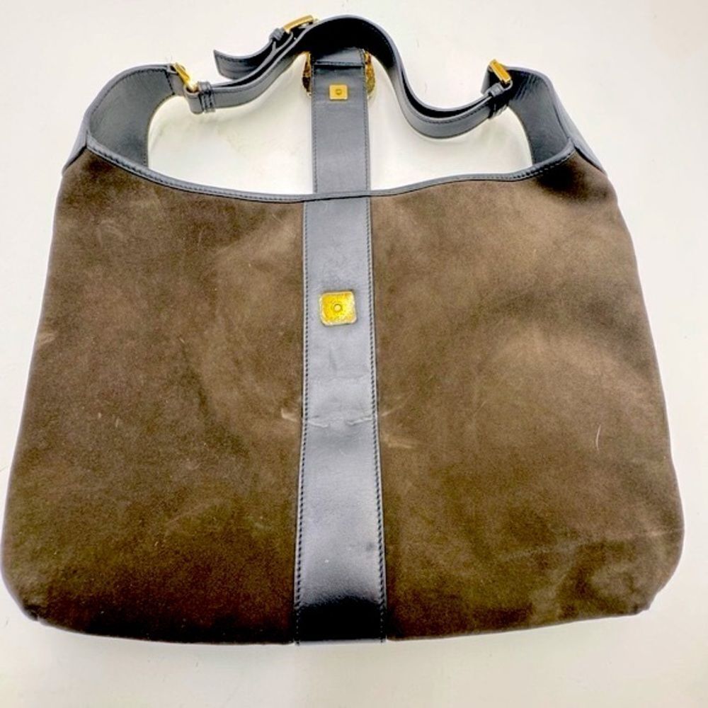 Auth Tom Ford for Gucci Brown Suede Black Leather Trim Dionysus Jackie Hobo Bag - Picture 13 of 16